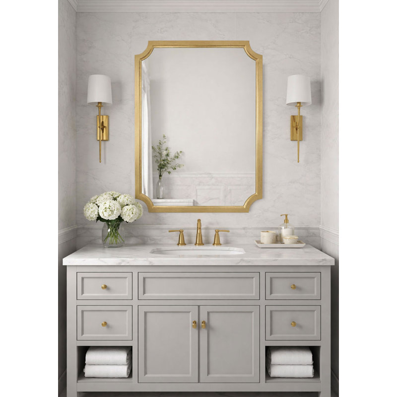 Tulip Gold Wall Mirror