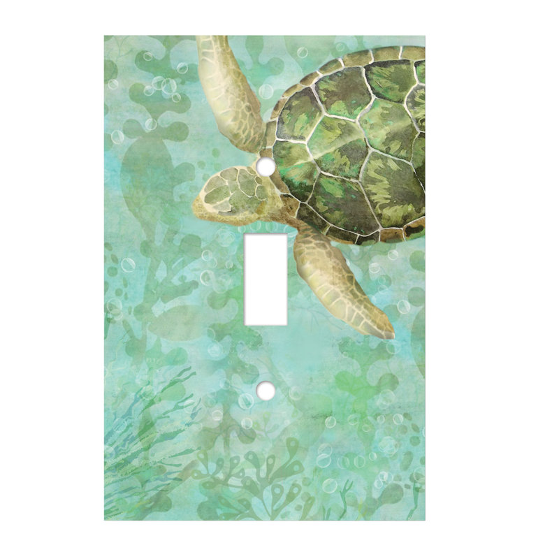 Plaque murale à interrupteur à bascule 1 tortue de mer