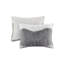 Édredon pour lit simple / simple TG Ombre - Revêtement en microfibre de fourrure synthétique et rembourrage inversé pour lit de ton gris doux-117583526