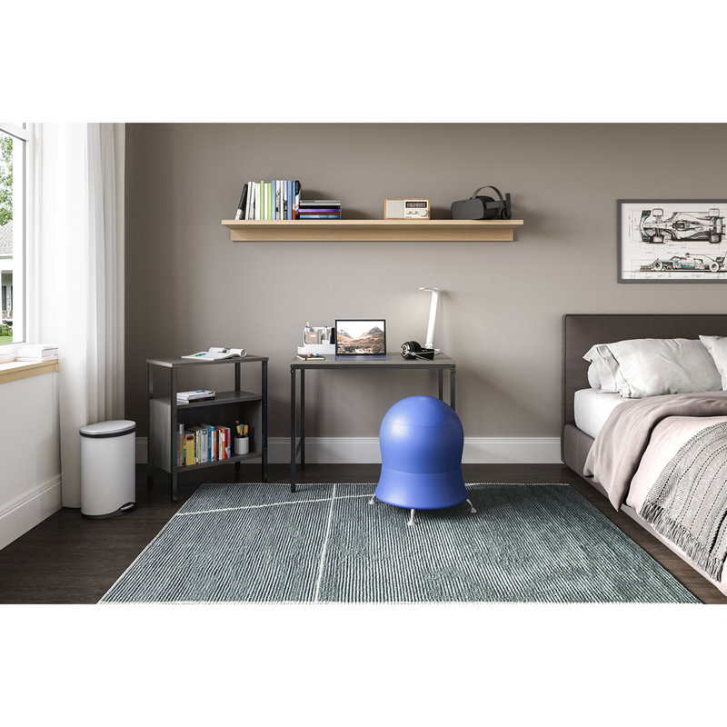 Sterling Ash Laminate and Black Steel Home Office Storage Unit