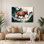 Faune montagne Bongo, art mural en métal noir