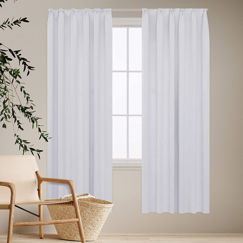 Deavin Blackout Curtain Pair, Width 140 x Drop 175cm, Silver Grey