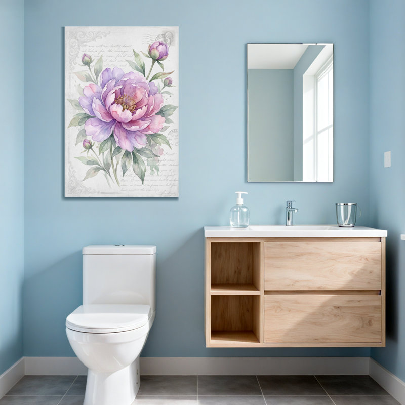 Plantes et fleurs à l'aquarelle florale avec motif de pivoines rétro