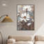 Art mural floral blanc sur toile à fleurs texturées blanches par Art Remedy-104345139-104345127