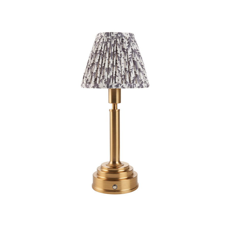 Upton Rechargeable Metal Table Lamp, Pearl Grey