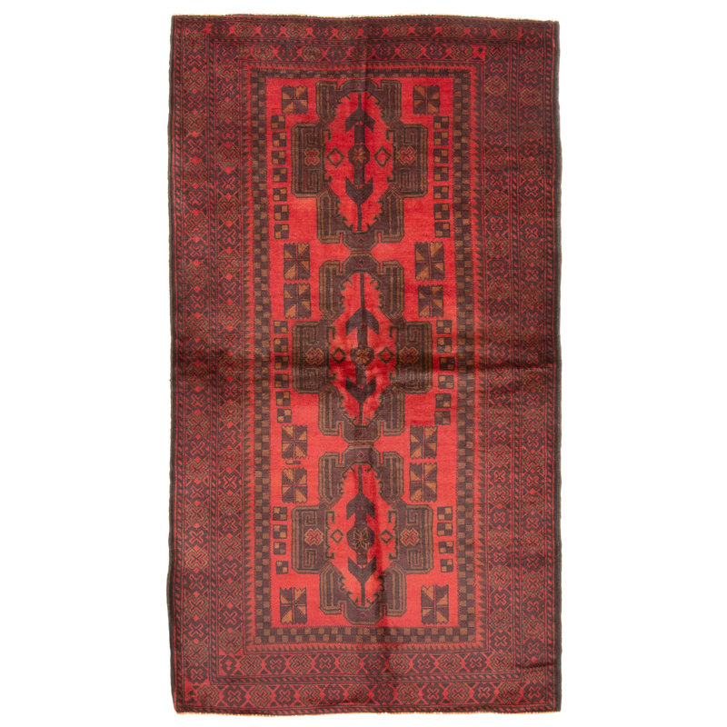 Rizbaft Red Rug 3'5" x 6'1"