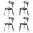 100% Solid Oak 17.7"H Side Chairs Set of 4-6299481-13914556
