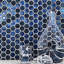 11" x 11" Straight Edge Glass Mosaic Sheet Wall & Floor Tile-60758517