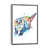 Toile encadrée argentée