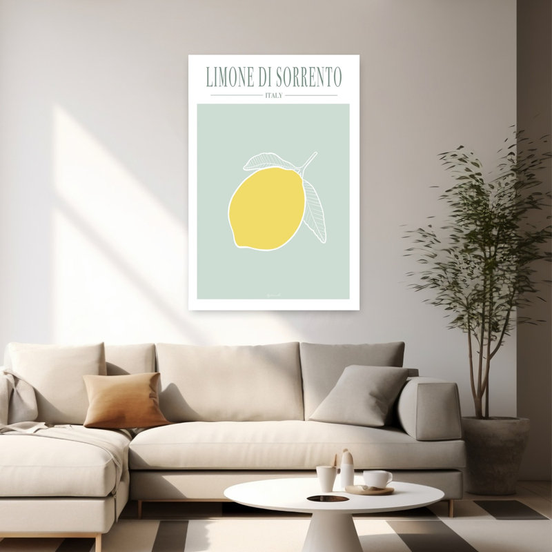 Art mural moderne Limone Di Sorrento, H 60 po x l 40 po