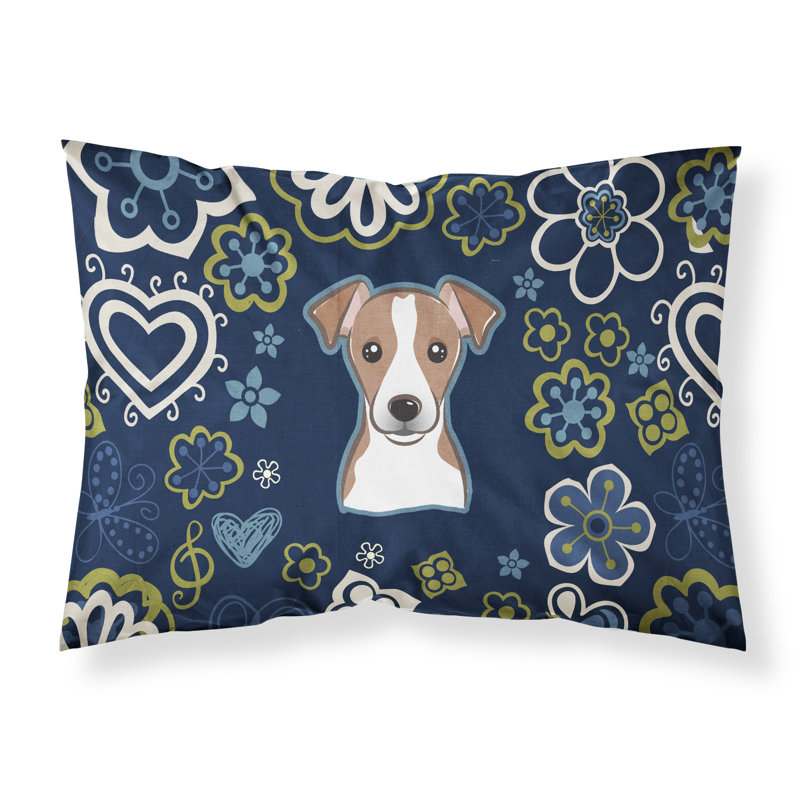 Taie d’oreiller floral, Jack Russell terrier brun