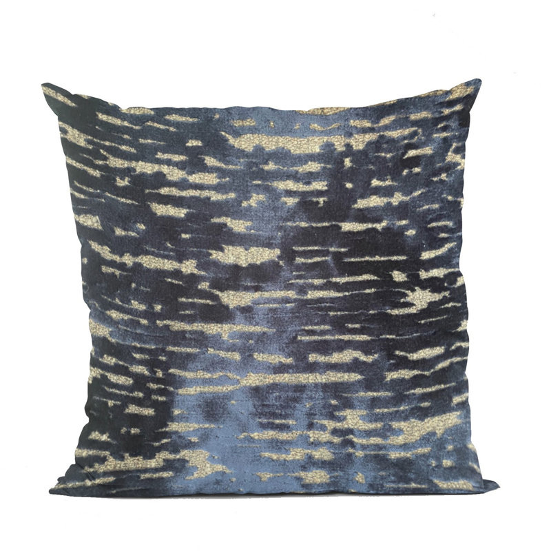 Coussin Plutus Indigo, 22 po x 22 po