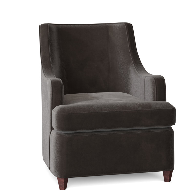 Fauteuil à oreilles Libby Langdon, Noyer, Polyester vison 9953