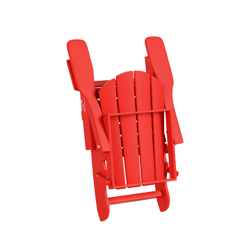 Ensemble de conversation avec repose-pieds 4 pièces Adirondack Shawnna, Rouge