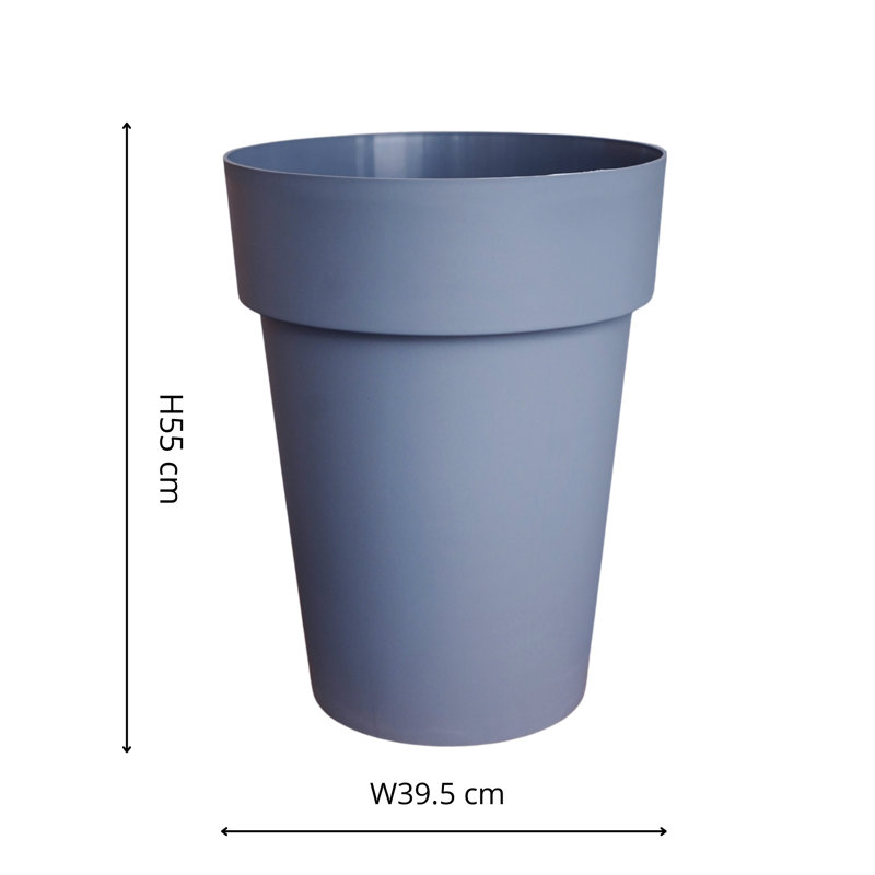 Pot Planter, Grey, 55cm H x 39.50cm W x 15.55cm D