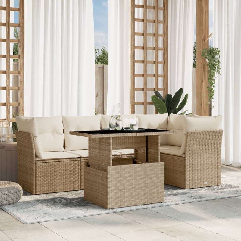 Ensemble de canapé de jardin modulaire en rotin PE Vidaxl