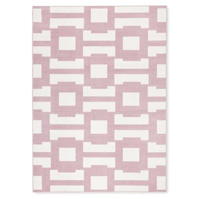 Tapis d'intérieur / extérieur Tommy BAHama Isla Coastal Geo - mauve / ivoire
