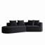 Canapé modulaire surdimensionné en chenille de 112 po avec 4 coussins Boneless-32142535-32142531