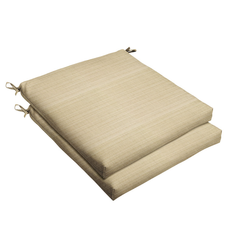 Indoor/Outdoor Sunbrella Seat Cushion, 19" W x 19" D, Tan