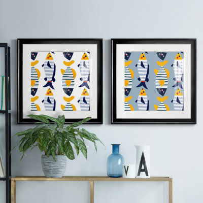 " Patterned Fish Collection H " 2 - Pieces