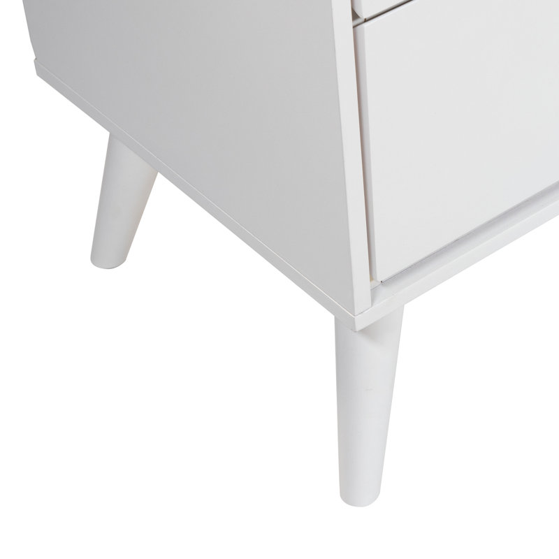 Commode l 6 po avec miroir ovale Stalter, Blanc