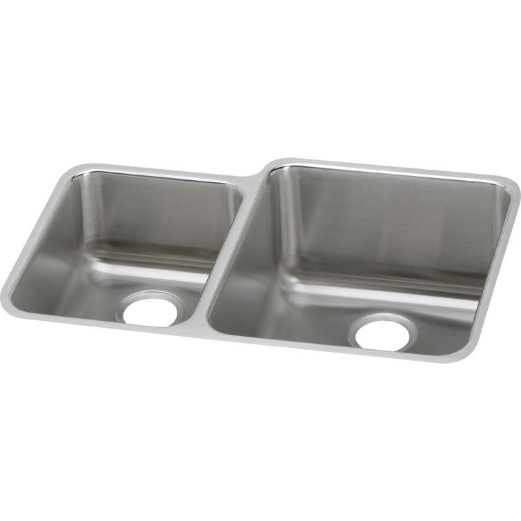 Lustertone 30.75" L x 21" W Double Basin Undermount Kitchen Sink