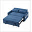Canapé-lit avec dossier ajustable, poches de rangement, 2 coussins moelleux, ports USB-664826281