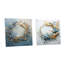 «Bold And Blue Wreath Simplicity» - Ensemble de 2 art mural en verre acrylique-1644530430