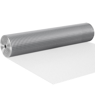 36in x 50ft Hardware Cloth 1/2in Mesh 19 Gauge Hot-Dipped Galvanized Steel Wire Mesh Roll 1 Piece Silver