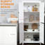 Garde-manger autoportant de 72 po à 4 portes, blanc - 4 tablettes réglables pour la batterie de cuisine, la vaisselle et les articles de garde-manger, rangement, rangement, rangement, casseroles, rangement