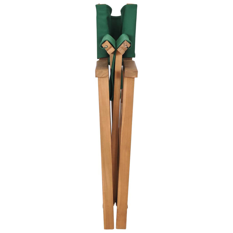 Chaise de camping pliable en bois massif, Vert