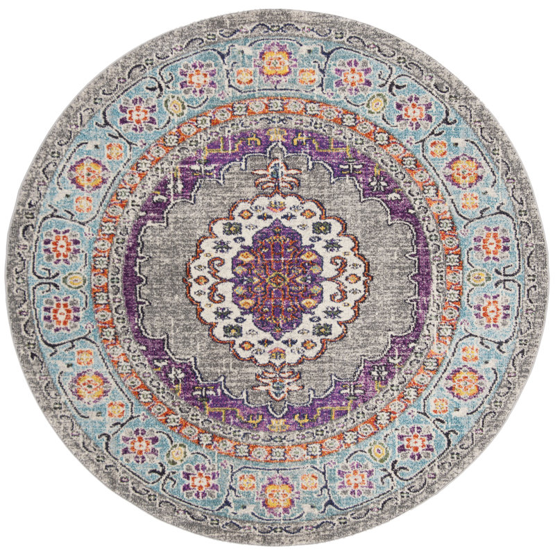 Donnalyn Performance Oriental Rug, Round 6'7"