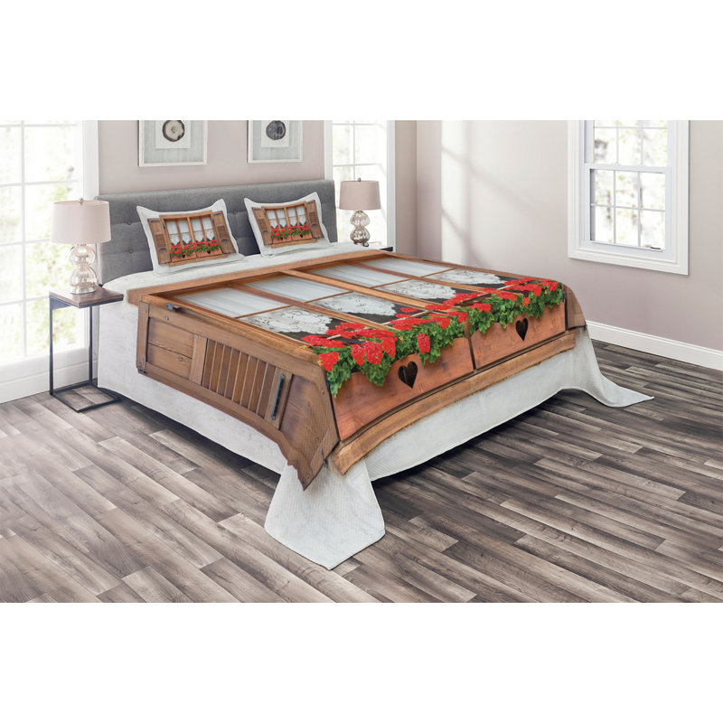 Europe Farmhouse / Country Polyester Coverlet, King Bedspread + 2 Shams