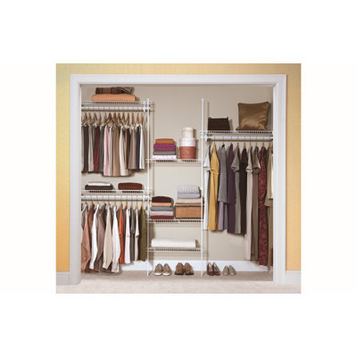 60" W - 96" W SuperSlide Fixed Mount Wire Closet Organizer Kit