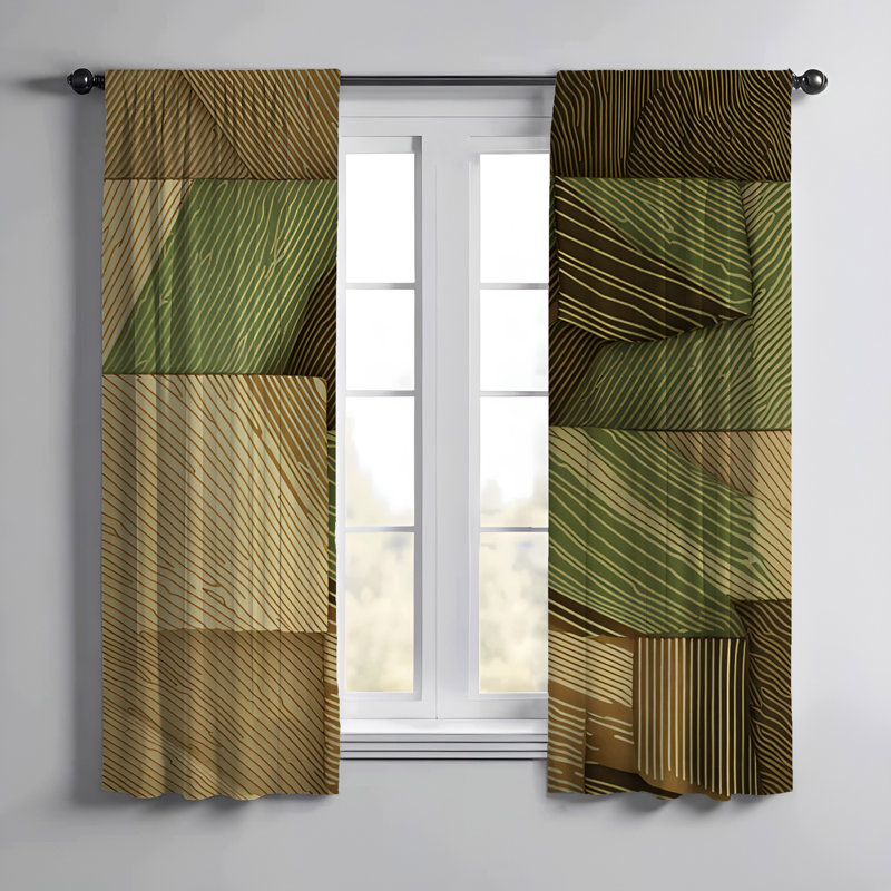 Paire de rideaux semi-transparents en polyester Rylynne, L 20 po x L 82 po