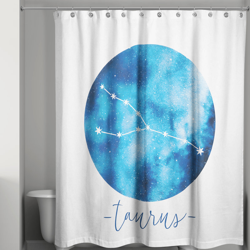 Dulin Taurus Zodiac Constellation Shower Curtain