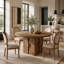 with Solid Wood Base Dining Table