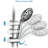 No-Tool Installation 5" Rain Shower & 7-Spray Handheld Combo with 26" Adjustable Slide Bar, Dual Flow 1.8GPM WaterSense​-119149782