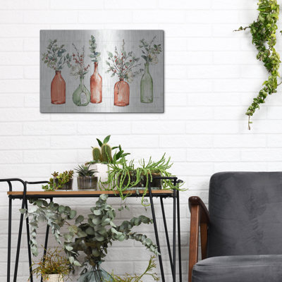 «Modern Farmhouse I Christmas» par Anne Tavoletti, art mural en métal, 36 po x 24 po