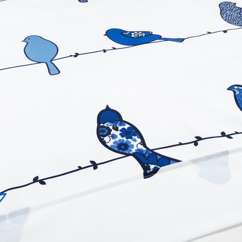  Birds Soft Sheet Set, King Sheet Set+Fitted Sheet+4 Pillowcases