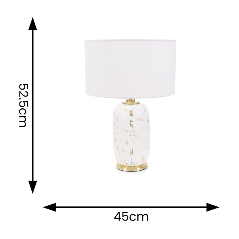 Glass Table Lamp, Yes, White