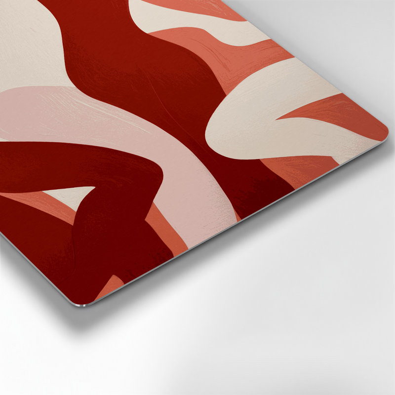Abstract Figurative 10 Red Metal Wall Art, 12" H x 12" W
