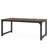 71" Industrial Dining Table For 6–8 People, Rustic Rectangular Kitchen & Dining Room Table With Heavy-Duty Metal Frame, Workstation Or Game Night – Rustic Brown & Black