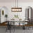 4 - Light Iron Dimmable Kitchen Island and Lantern Square / Rectangle Chandelier
