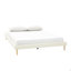 Base de lit plate-forme à lattes en bois de très grande taille sans tête de lit, blanc-1257441574