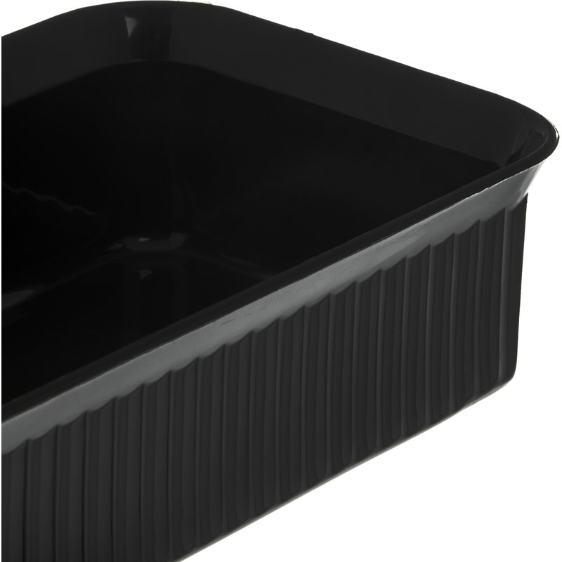 Carlisle Food Service Products Deliware® Rectangle Plastic Food Storage Container, Black