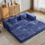 Canapé-lit convertible au sol avec structure fixe en chenille sans assemblage requis pour le salon et la chambre à coucher-116723677