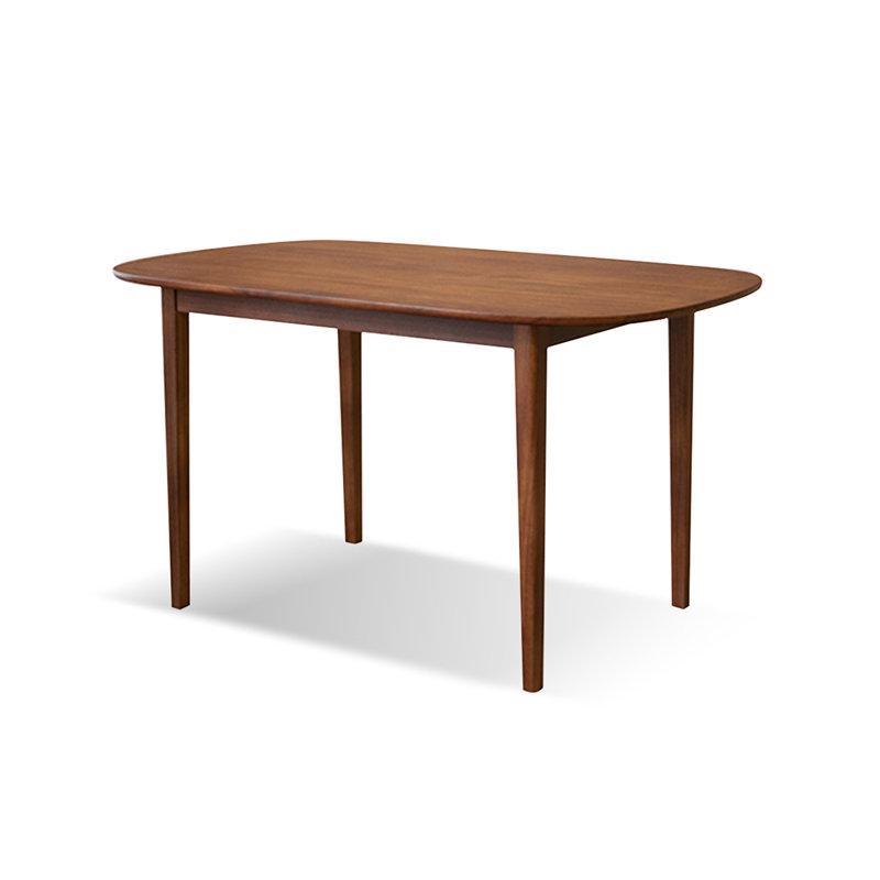 Brown Oval Solid Wood Dining Table