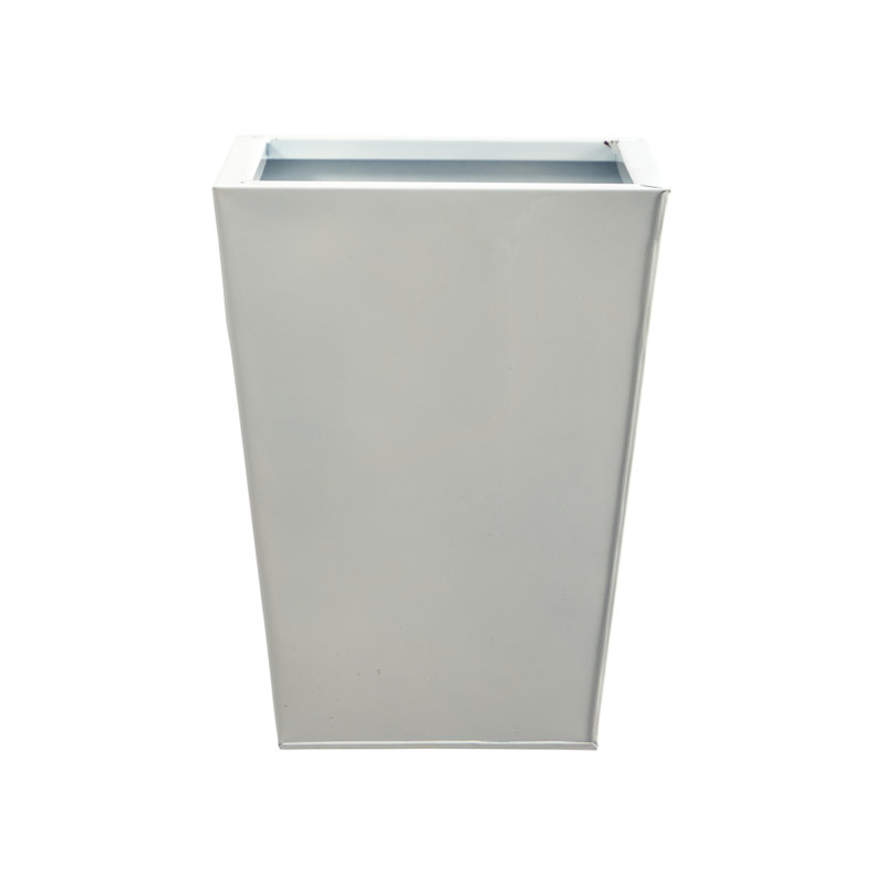 Pot à fleurs en métal Frankey, Blanc, H 13 po x l 10 po x P 10 po