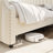King Platform Bed Frame, Upholstered Bed Frame with Headboard and Footboard, King Size Bed Frame with Strong Wooden Slats Support, No Box Spring Required Queen Bed Frame, Beige-1931794273-1931794275